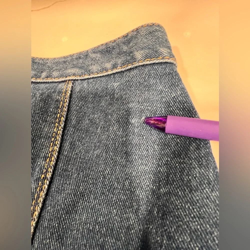 Vintage 90s E.P.I. Jean skirt with button down details size Medium(8) - Picture 4 of 12